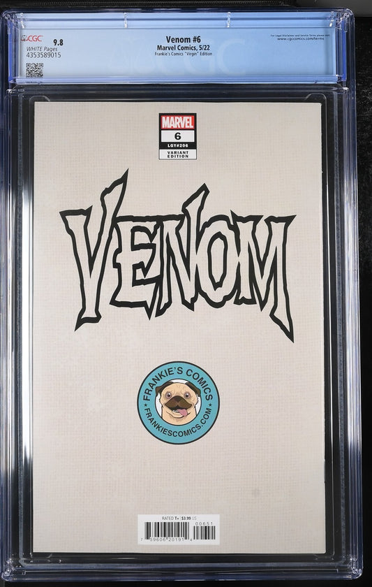 VENOM #6 - GABRIELE DELLOTTO VIRGIN VARIANT MARVEL COMICS 2022 CGC 9.8