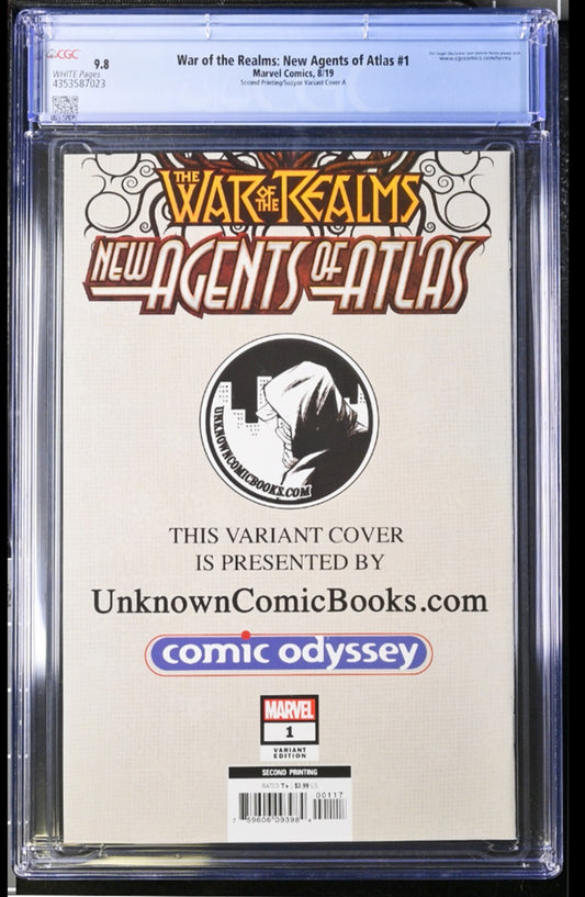 WAR OF THE REALMS NEW AGENTS OF ATLAS #1 - MICO SUAYAN VIRGIN 🔑KEY CGC 9.8