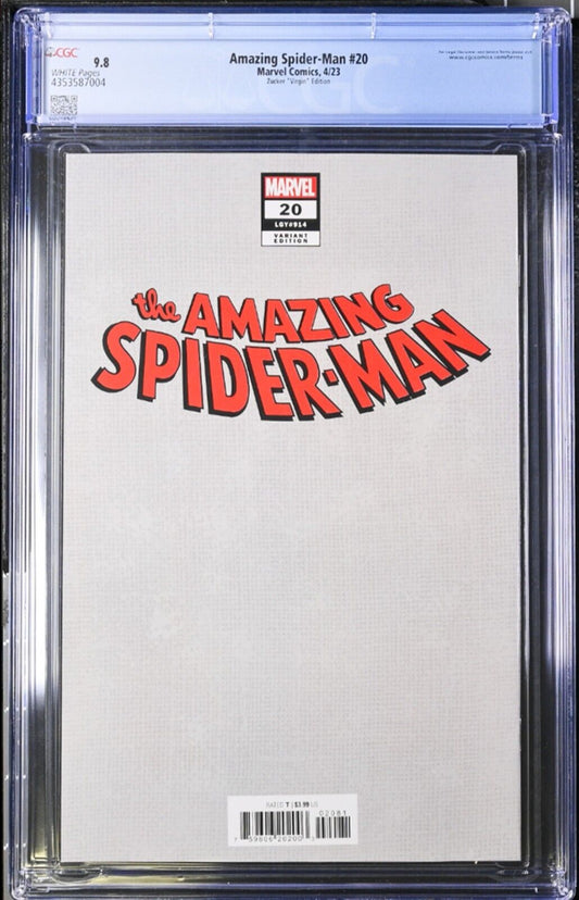 AMAZING SPIDER-MAN #20 - DREW ZUCKER VIRGIN VARIANT SDCC EXCLUSIVE CGC 9.8 NM/M