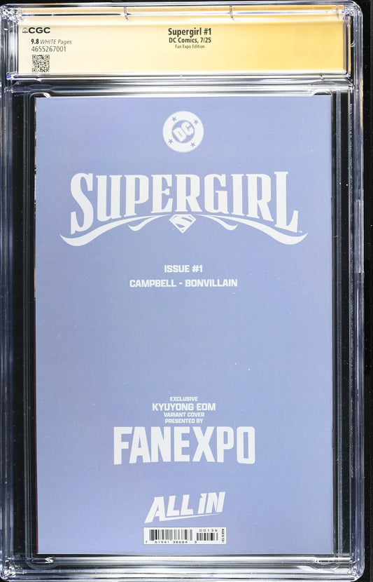SUPERGIRL #1 - KYUYONG EOM TRADE VARIANT SIGNED & SKETCH CGC 9.8