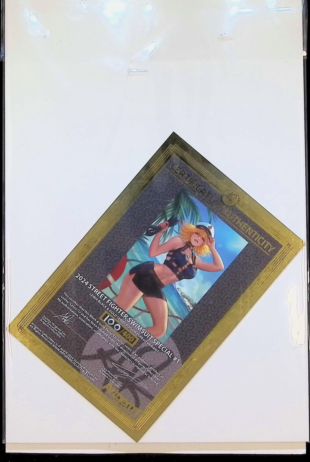 STREET FIGHTER SWIMSUIT SPECIAL #1 LEIRIX PUREart VIRGIN VARIANT POISON COA GOLD