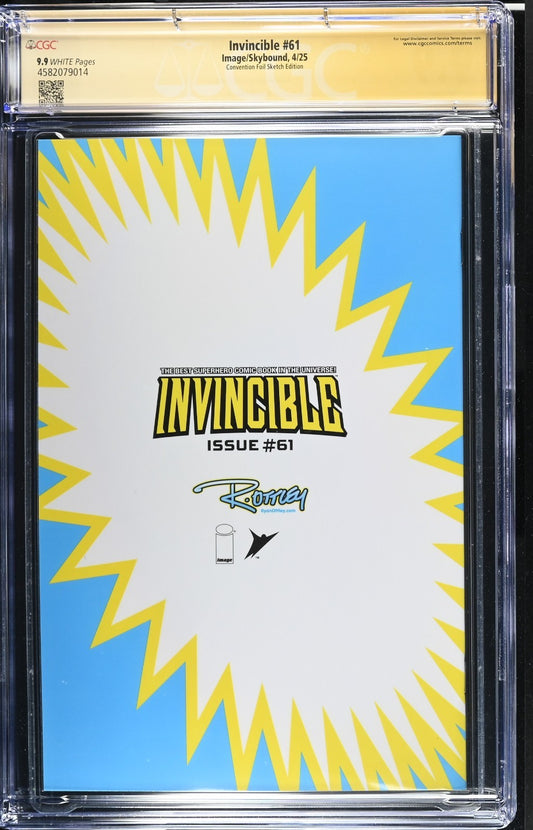 INVINCIBLE #61 - RYAN OTTLEY FOIL SKETCH VARIANT C2E2 EXCLUSIVE SIGNED CGC 9.9