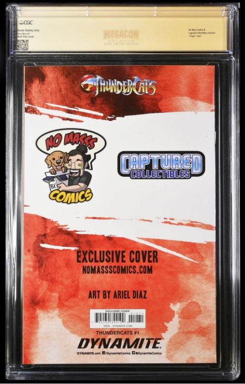 THUNDERCATS #1 - ARIEL DIAZ VIRGIN VARIANT MEGACON +COA LTD 500 CGC 9.8