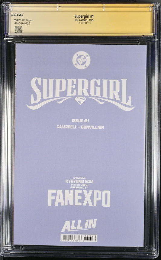 SUPERGIRL #1 - KYUYONG EOM TRADE VARIANT SIGNED & SKETCH CGC 9.8