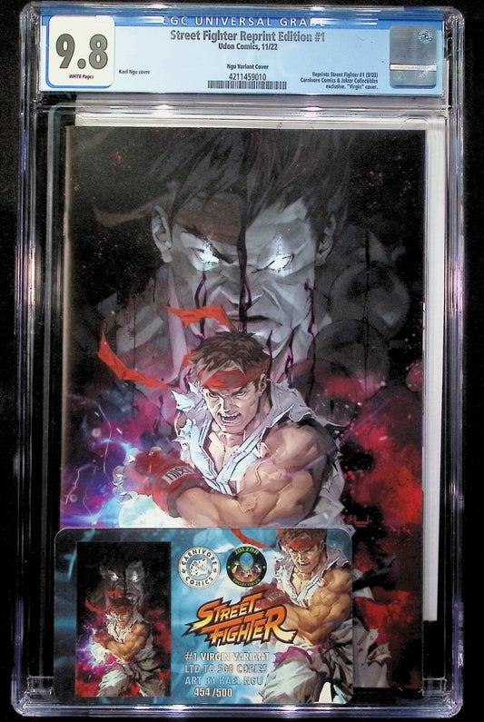 STREET FIGHTER REPRINT EDITION #1 - KAEL NGU VIRGIN VARIANT +COA CGC 9.8