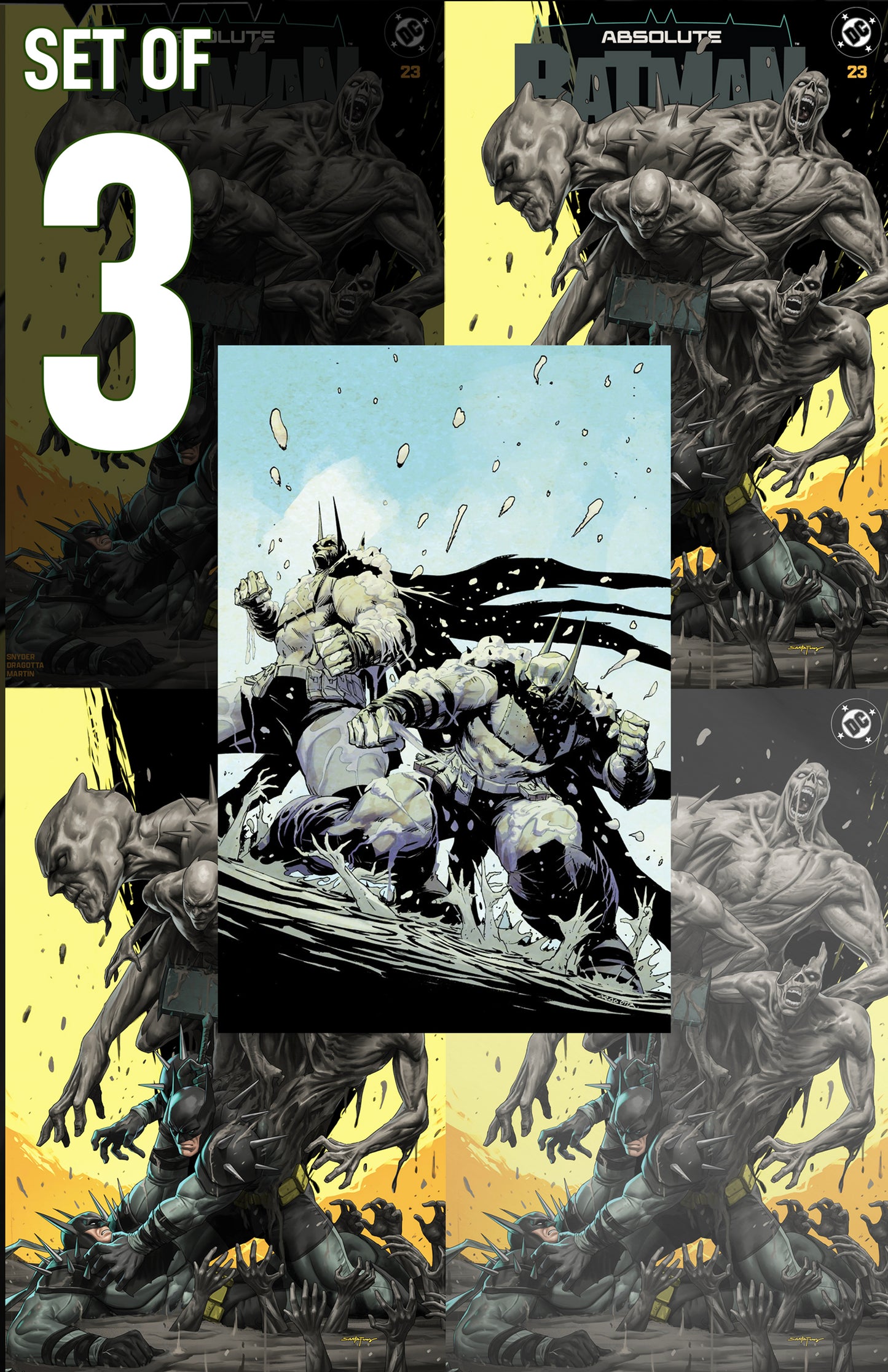 ABSOLUTE BATMAN #23 - SANTA FUNG TRADE, VIRGIN & FOIL VARIANT KNIGHT OF COMICS EXCLUSIVE BUNDLE SET OPTION 1 (REGULAR COVER A FOR FREE) LTD 50 - Presale