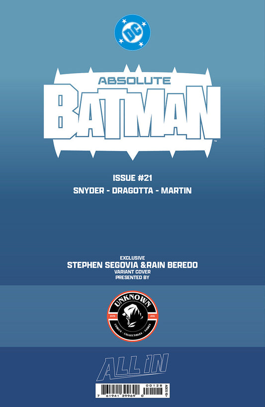 ABSOLUTE BATMAN #21 STEPHEN SEGOVIA EXCLUSIVE VIRGIN VAR (06/17/2026)