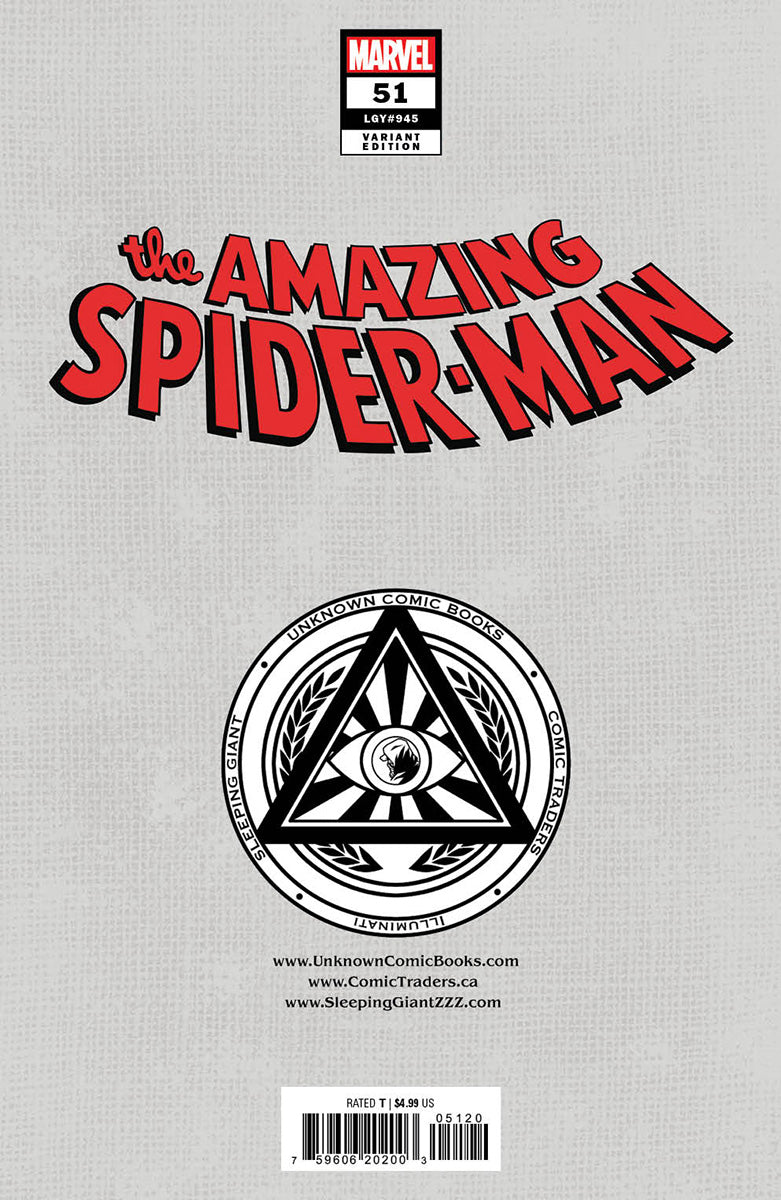 Amazing Spider-Man #51 Unknown Comics Gerald Parel Exclusive Var (06/05/2024)