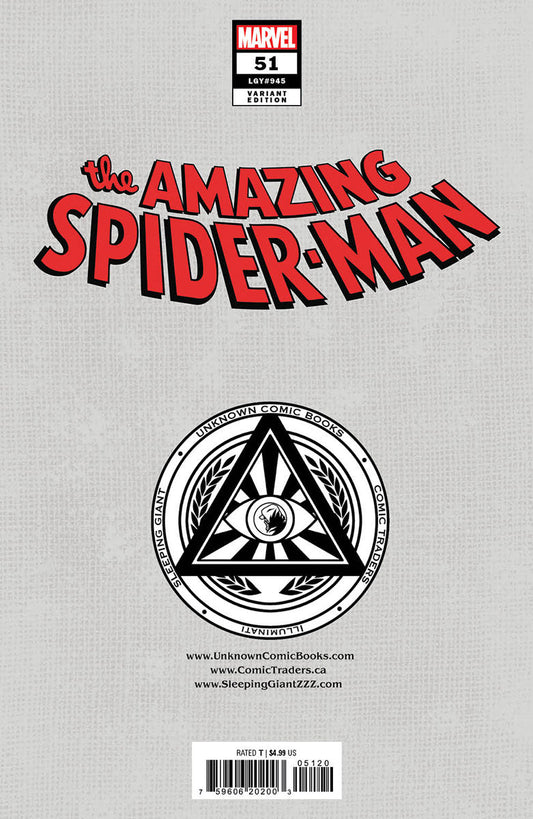 Amazing Spider-Man #51 Unknown Comics Gerald Parel Exclusive Var (06/05/2024)