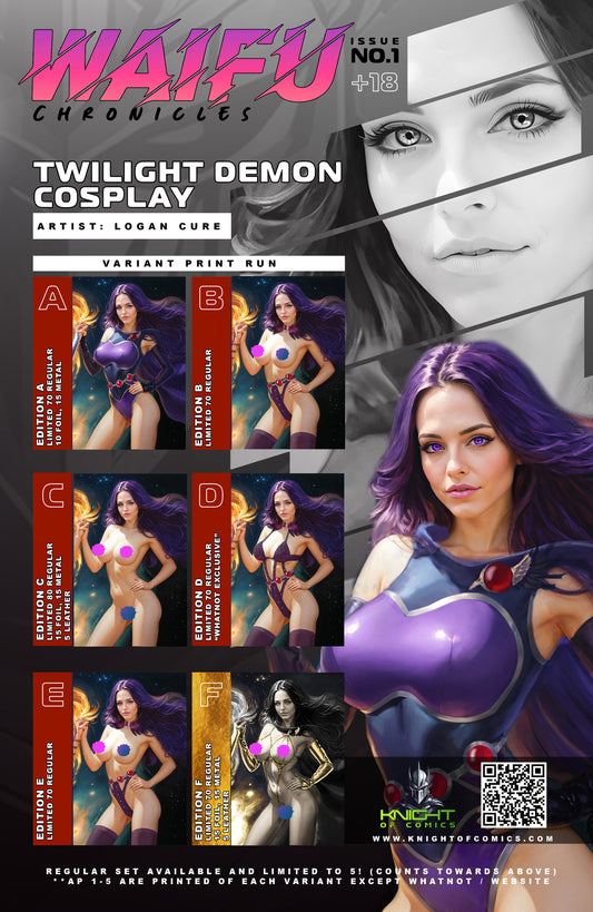 WAIFU CHRONICLES #1 - TWILIGHT DEMON COSPLAY by Nathan Lorenzana Connecting Cover