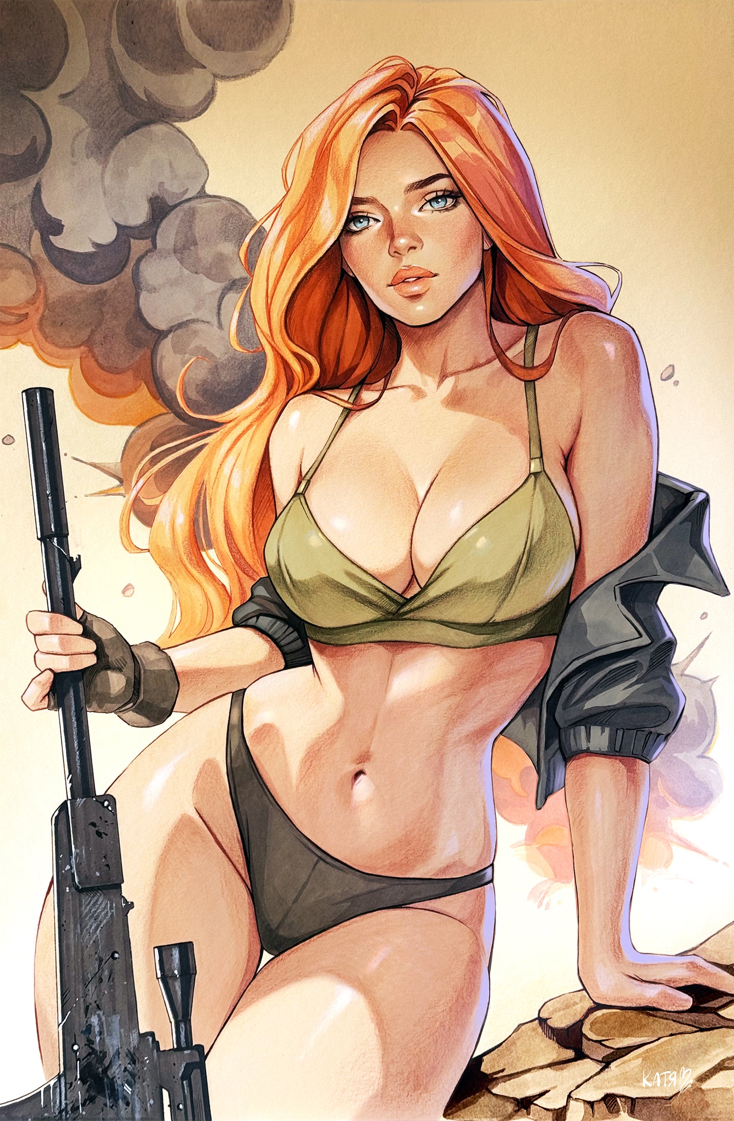 GUN HONEY DOUBLE DOWN #3 - KATYA SINYUKHINA VIRGIN VARIANT KNIGHT OF COMICS FAN EXPO DALLAS 2026 EXCLUSIVE LTD 500 - Preorder