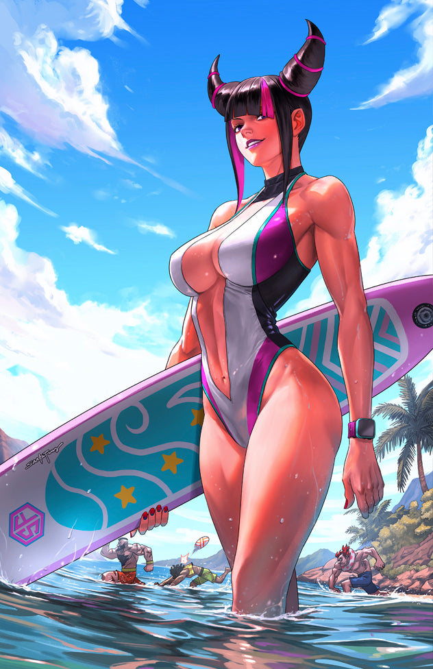 2026 STREET FIGHTER SWIMSUIT EDITION #1 - SANTA FUNG VIRGIN VARIANT KNIGHT OF COMICS NYCC 2026 EXCLUSIVE LTD 500 - Preorder