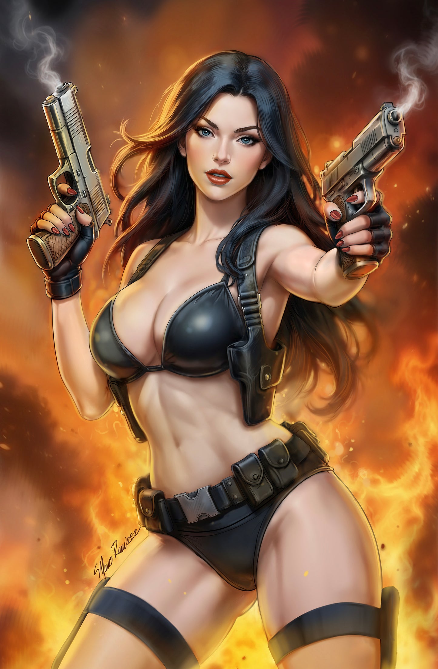 GUN HONEY DOUBLE DOWN #1 - MANUEL RAMIREZ COVER B HEROESCON 2026 EXCLUSIVE LTD 500 - Preorder