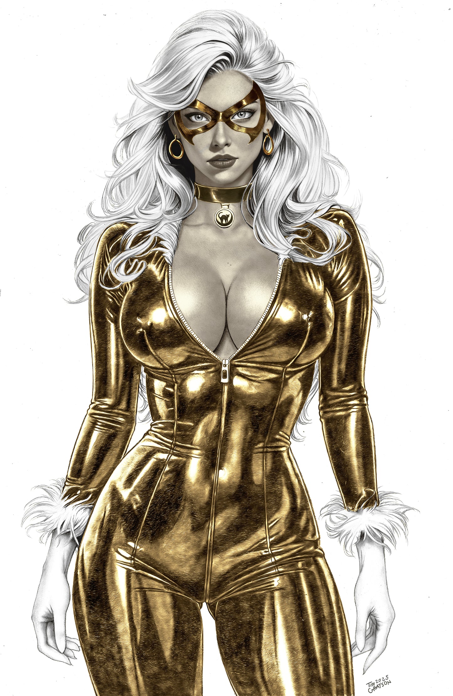 WAIFU CHRONICLES #1 - SENSUAL FELINE COSPLAY GOLD (SECRET DROP) by Tim Grayson