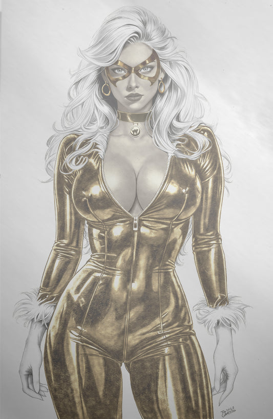 WAIFU CHRONICLES #1 - SENSUAL FELINE COSPLAY GOLD (SECRET DROP) by Tim Grayson