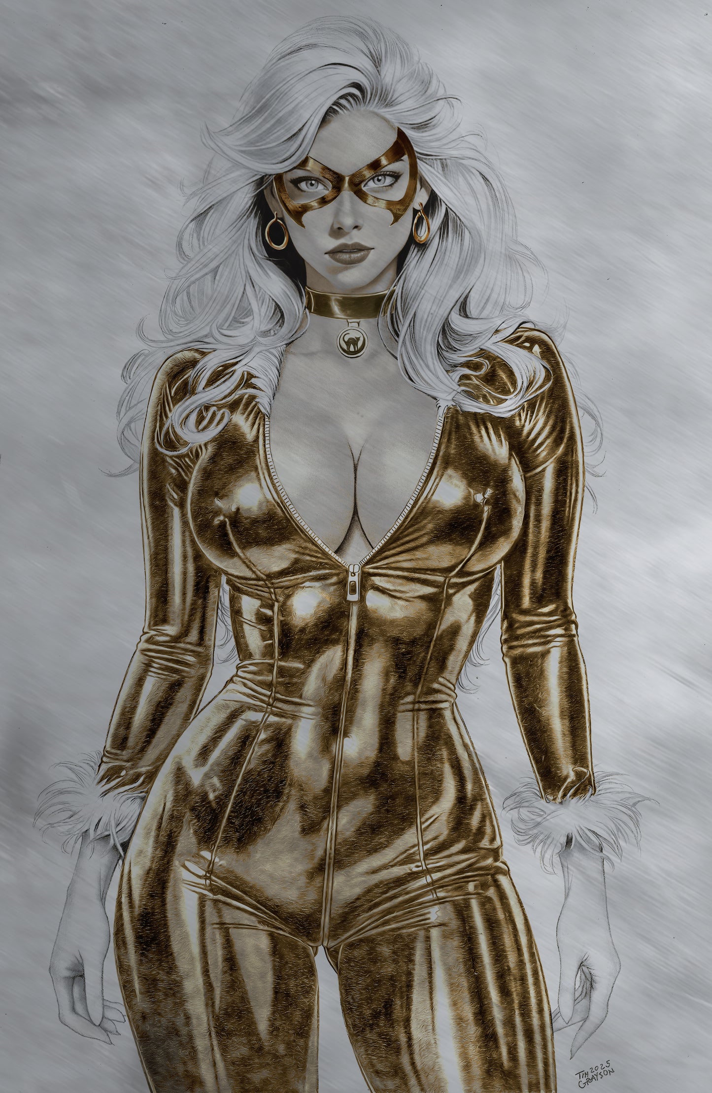 WAIFU CHRONICLES #1 - SENSUAL FELINE COSPLAY GOLD (SECRET DROP) by Tim Grayson