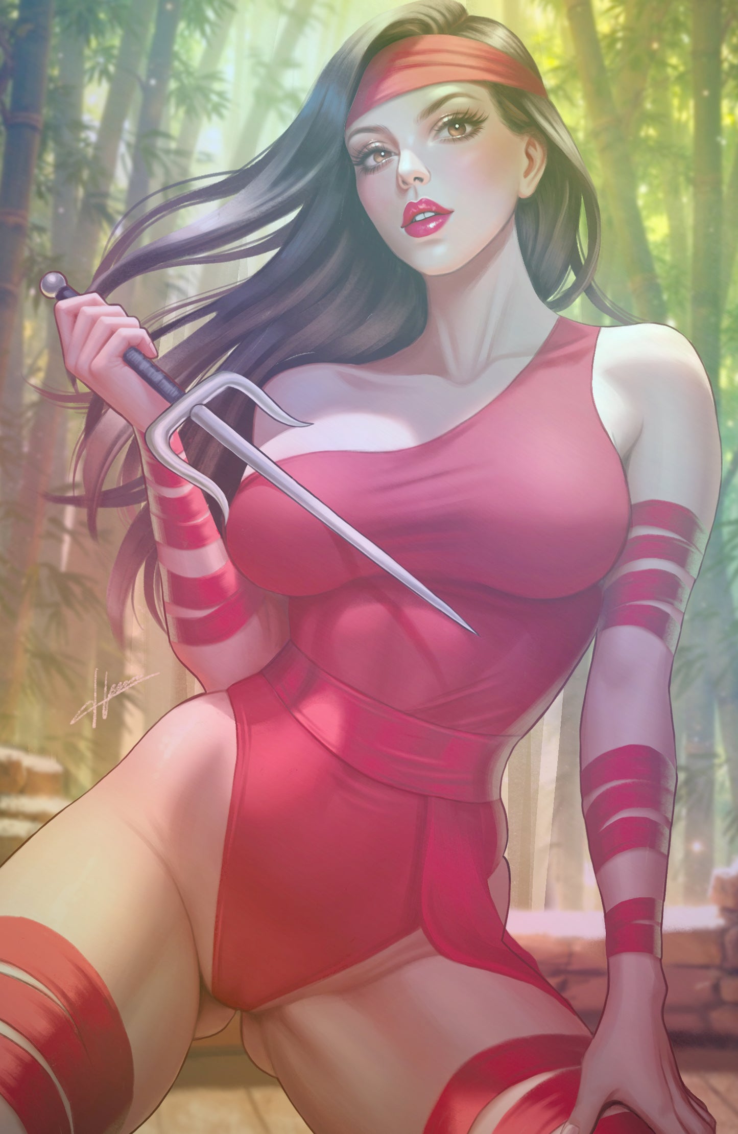 WAIFU CHRONICLES #1 - RED ASSASSIN COSPLAY - FOIL/LEATHER - by Hanna Lam - PREORDER +(CRYSTAL CLEAR BOARD)