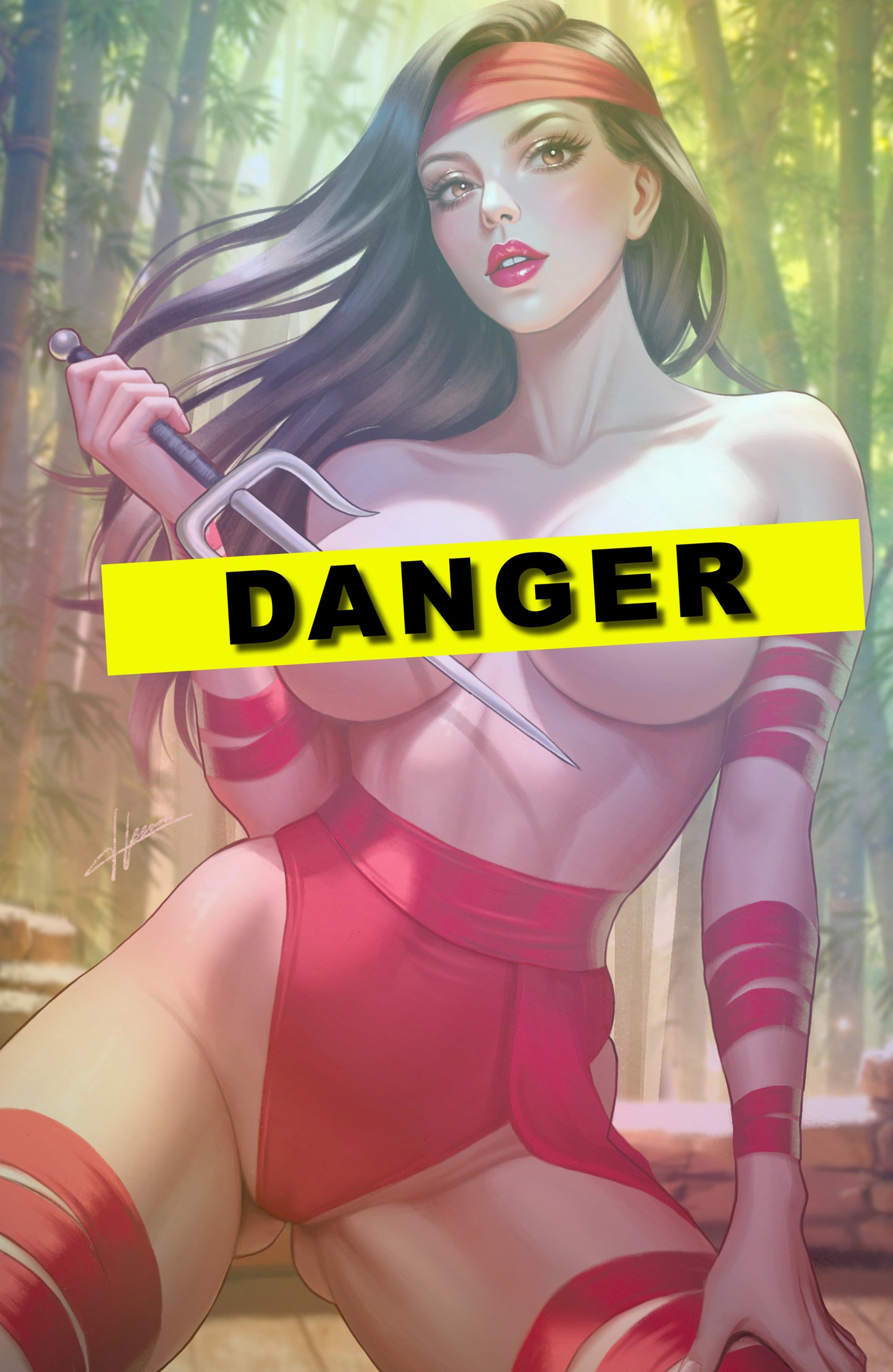 WAIFU CHRONICLES #1 - RED ASSASSIN COSPLAY - FOIL/LEATHER - by Hanna Lam - PREORDER +(CRYSTAL CLEAR BOARD)
