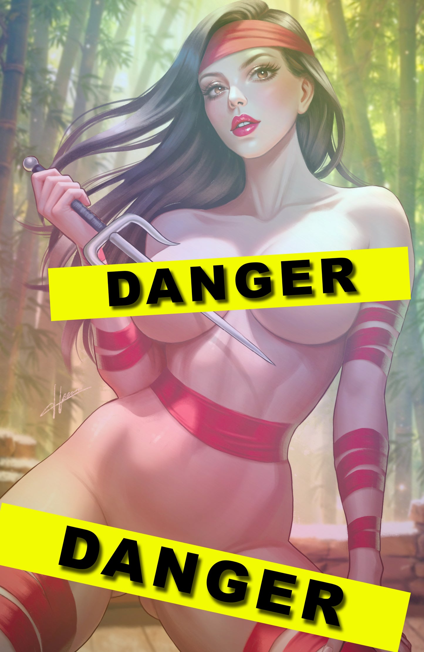 WAIFU CHRONICLES #1 - RED ASSASSIN COSPLAY - FOIL/LEATHER - by Hanna Lam - PREORDER +(CRYSTAL CLEAR BOARD)