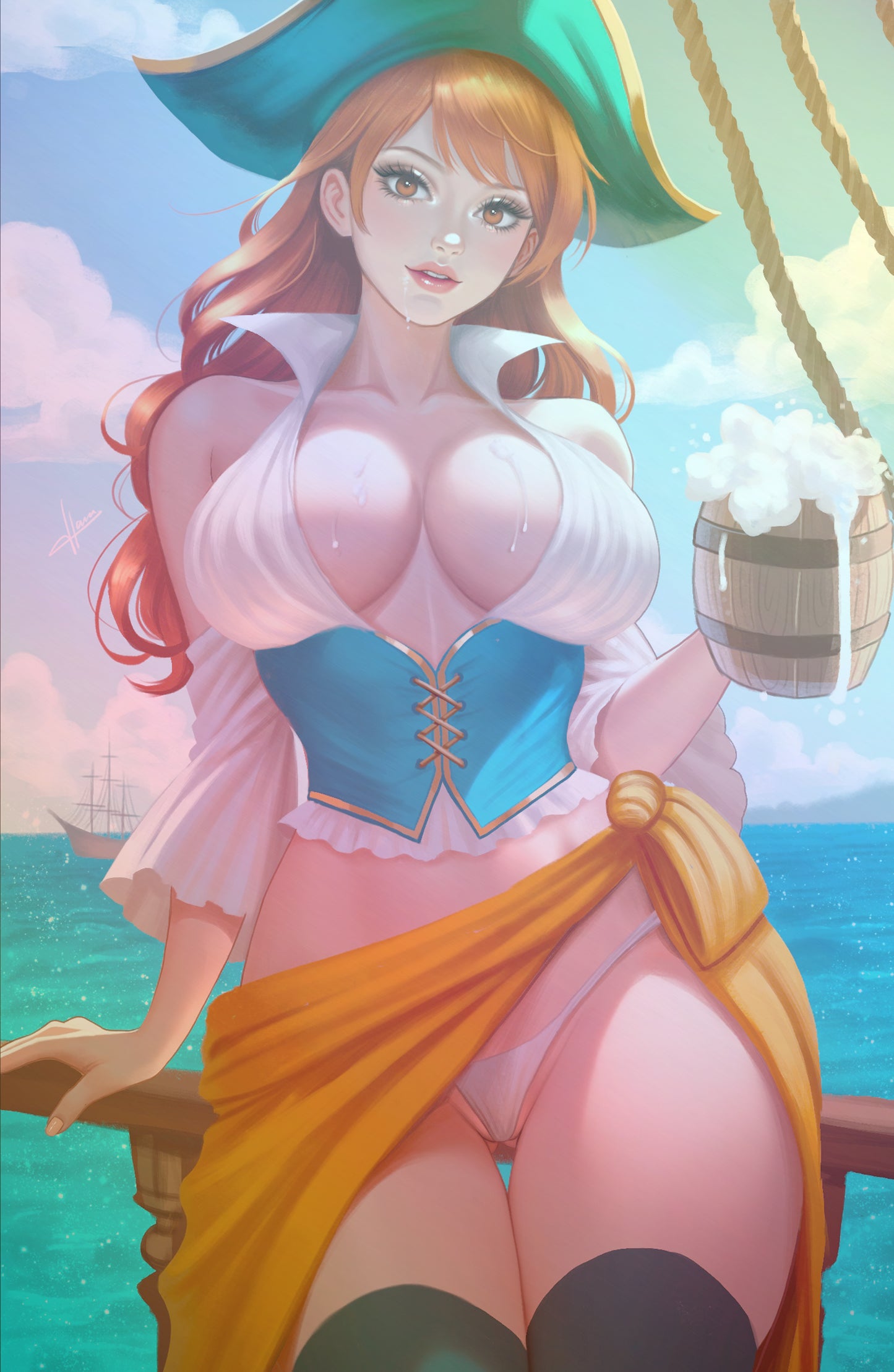 WAIFU CHRONICLES #1 - PIRATES PLUNDER COSPLAY - FOIL/LEATHER - by Hanna Lam