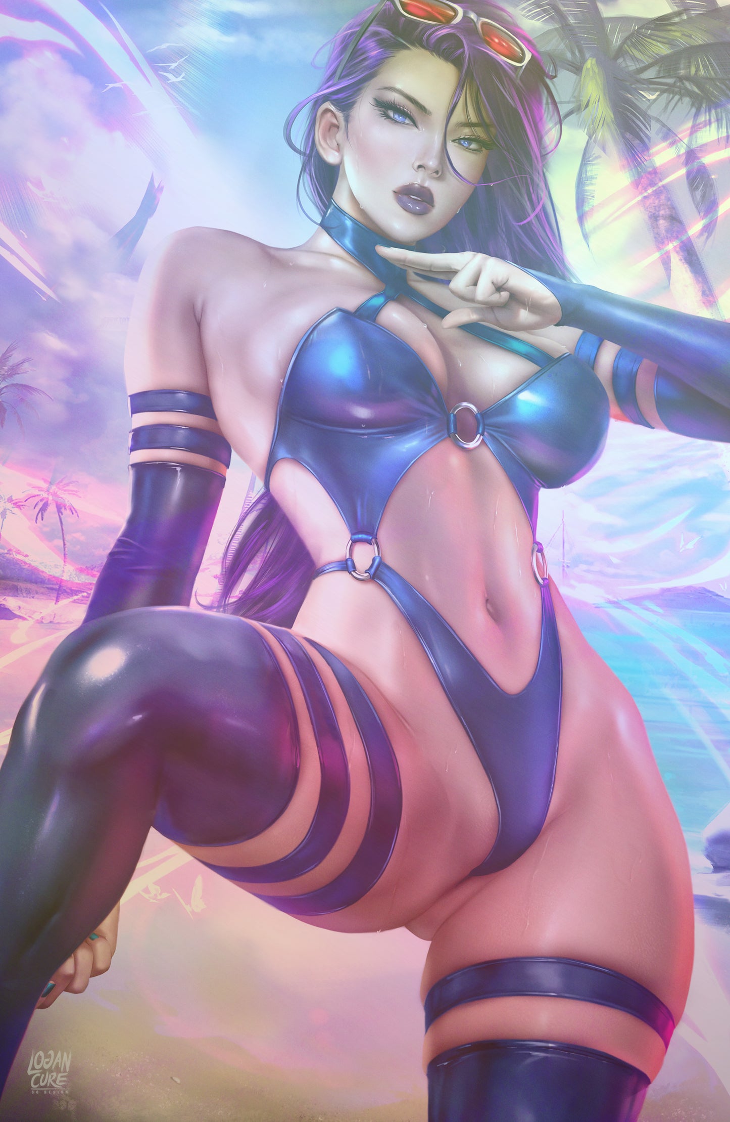 WAIFU CHRONICLES #1 - PSY BLADE COSPLAY - FOIL/LEATHER - by Logan Cure - PREORDER