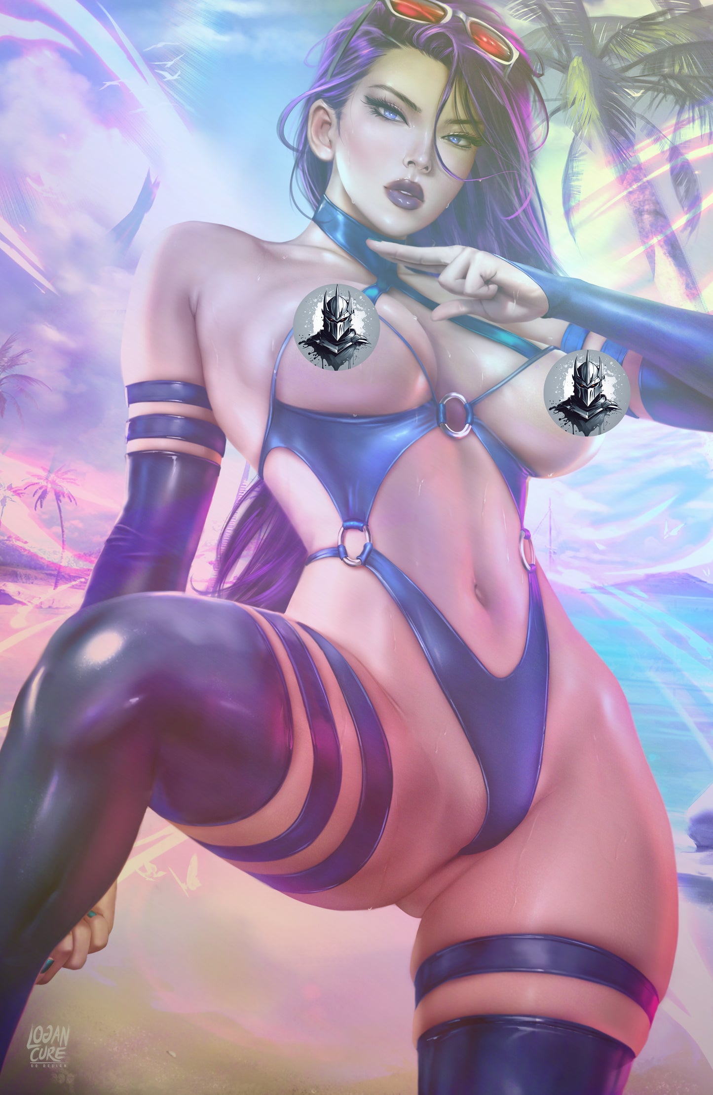 WAIFU CHRONICLES #1 - PSY BLADE COSPLAY - FOIL/LEATHER - by Logan Cure - PREORDER