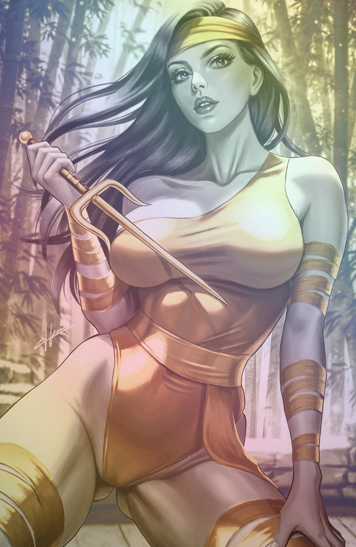 WAIFU CHRONICLES #1 - RED ASSASSIN COSPLAY - FOIL/LEATHER - by Hanna Lam - PREORDER +(CRYSTAL CLEAR BOARD)