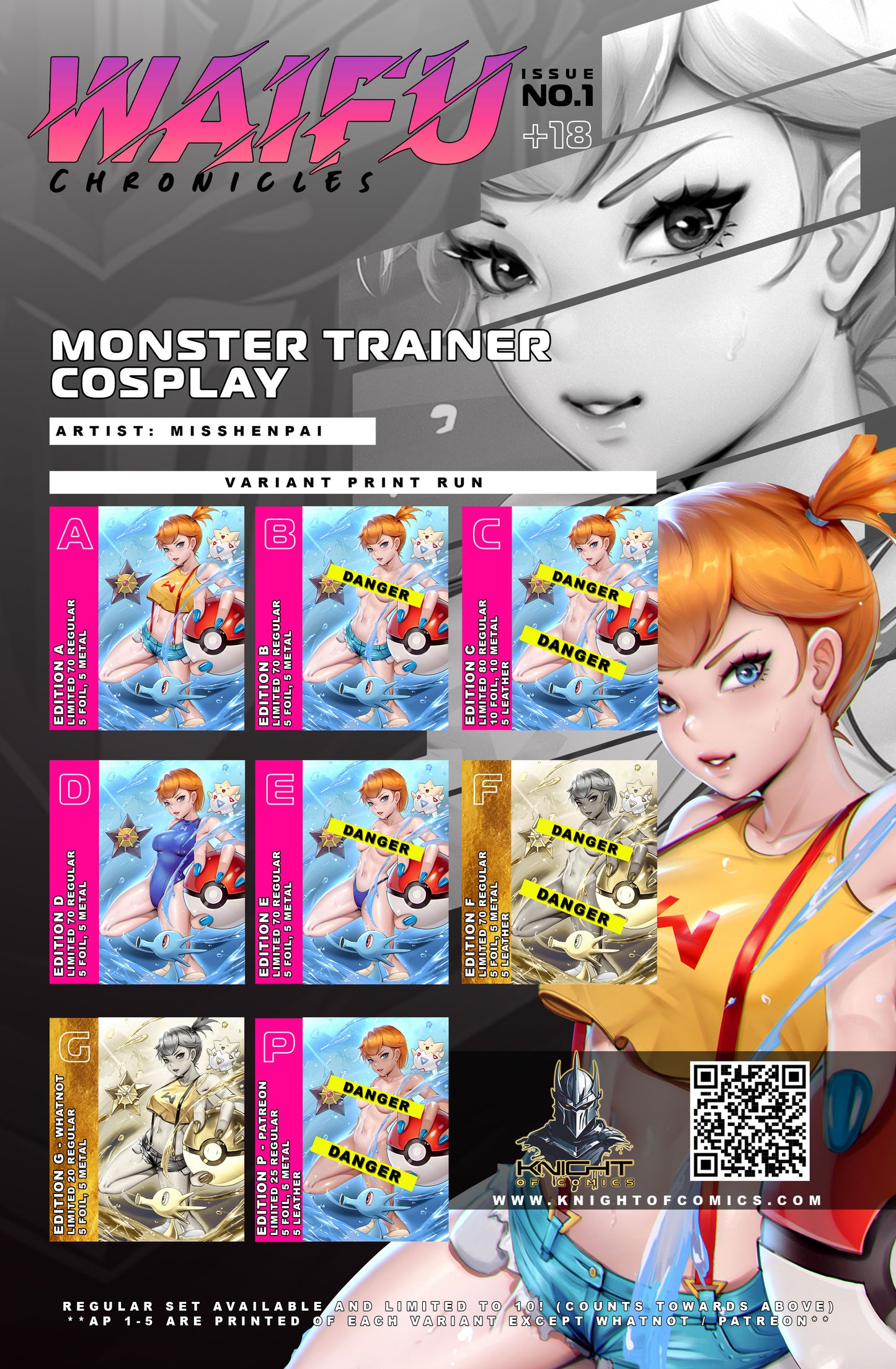 WAIFU CHRONICLES #1 - MONSTER TRAINER COSPLAY by Miss Henpai - PREORDER +(CRYSTAL CLEAR BOARD)