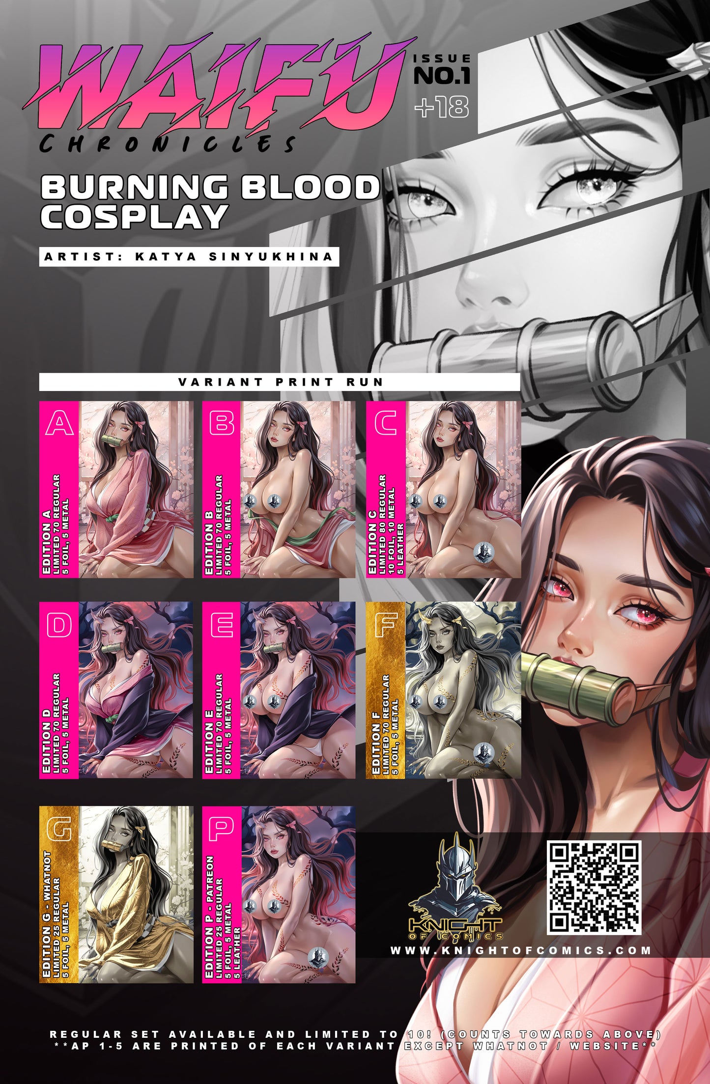 WAIFU CHRONICLES #1 - BURNING BLOOD COSPLAY - METAL - by Katya Sinyukhina - PREORDER