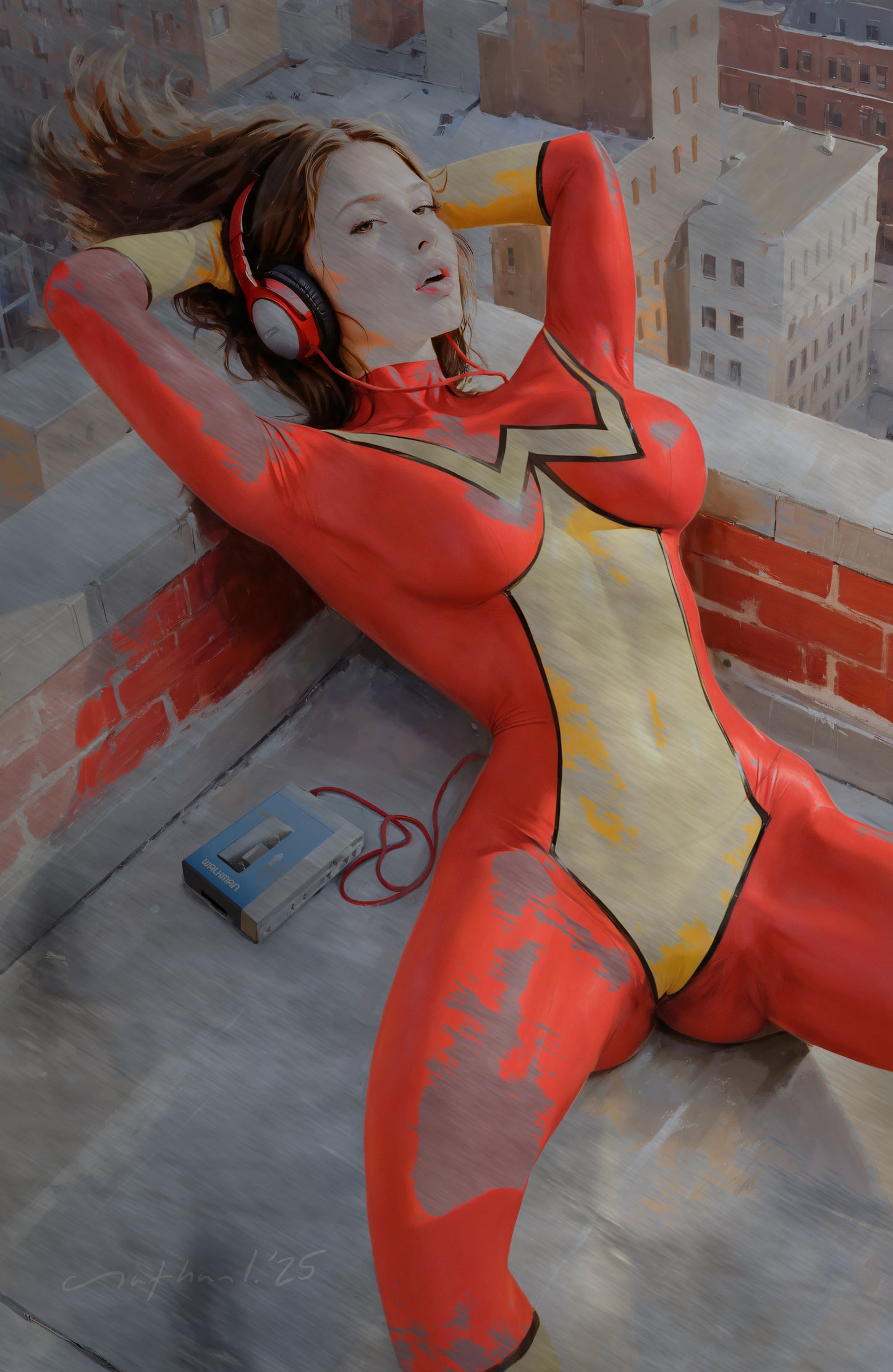 WAIFU CHRONICLES #1 - SUNNING SPIDER COSPLAY - METAL - by Nathan Lorenzana