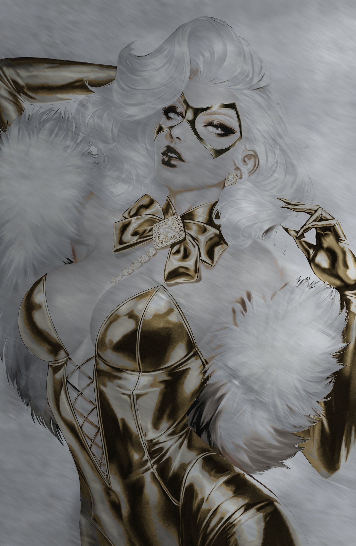 WAIFU CHRONICLES #1 - FELINE GALA COSPLAY - METAL - by Fadime Yildirim +(CRYSTAL CLEAR BOARD)