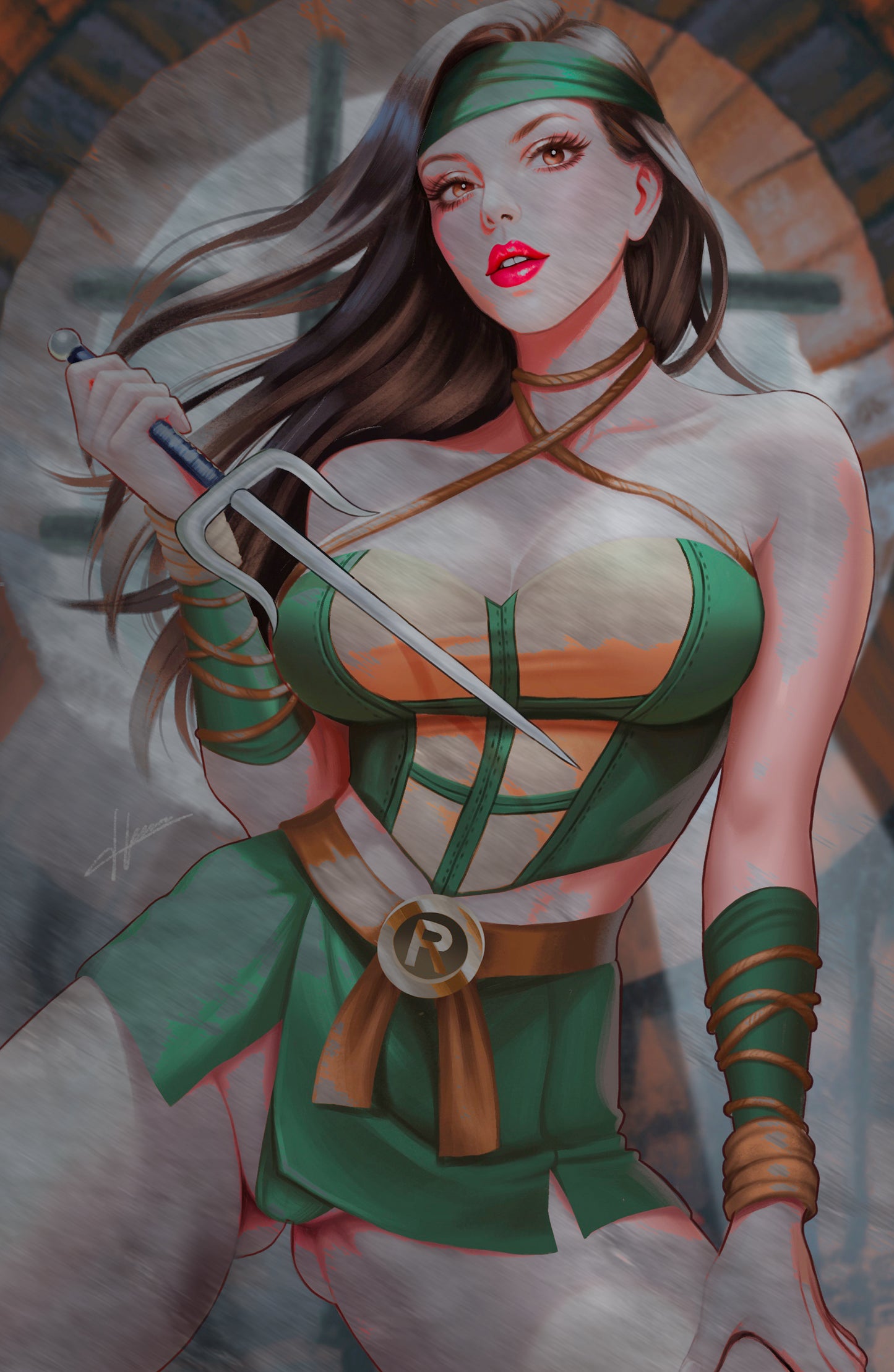 WAIFU CHRONICLES #1 - RED ASSASSIN COSPLAY - METAL - by Hanna Lam - PREORDER +(CRYSTAL CLEAR BOARD)