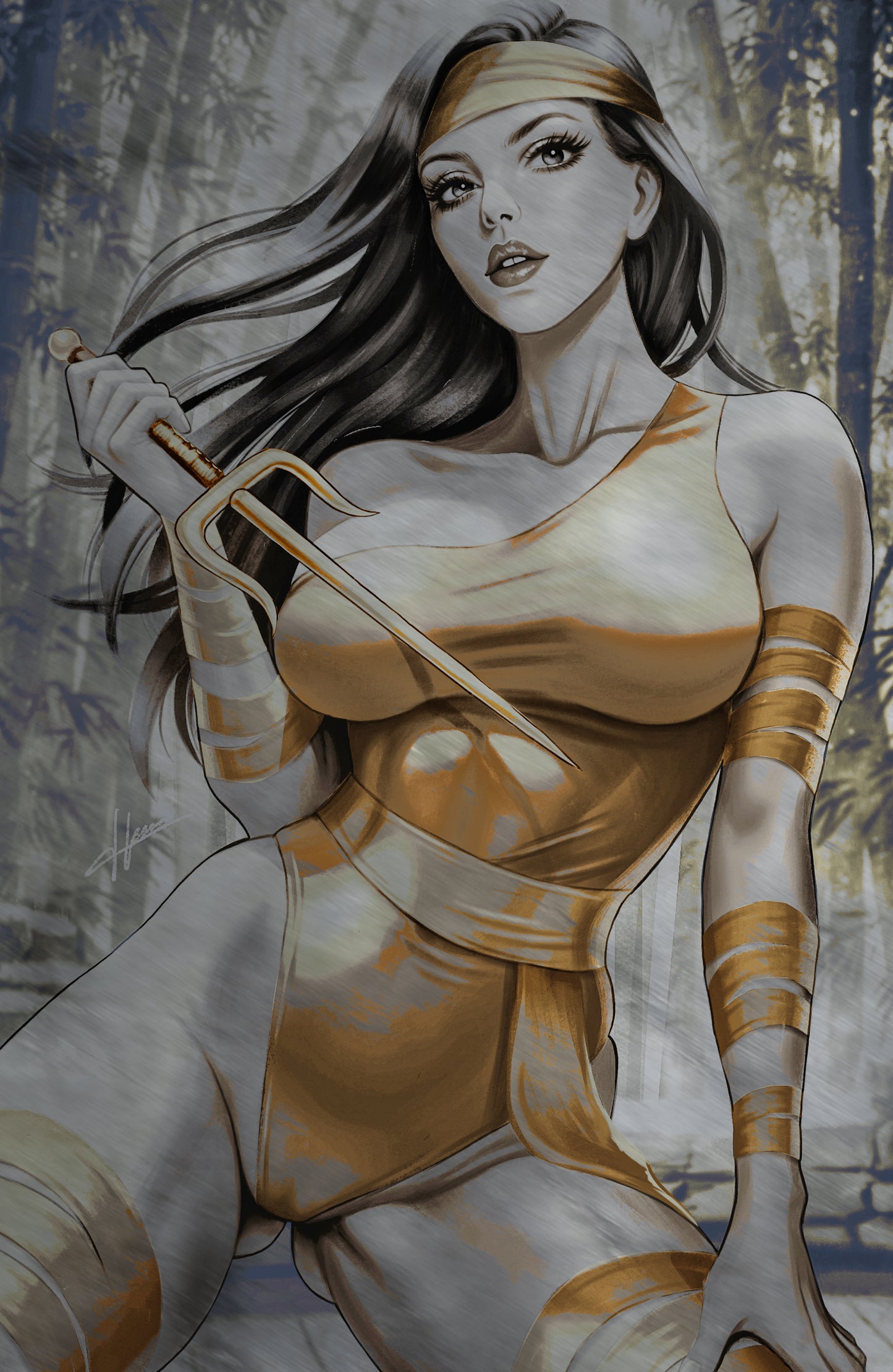 WAIFU CHRONICLES #1 - RED ASSASSIN COSPLAY - METAL - by Hanna Lam - PREORDER +(CRYSTAL CLEAR BOARD)