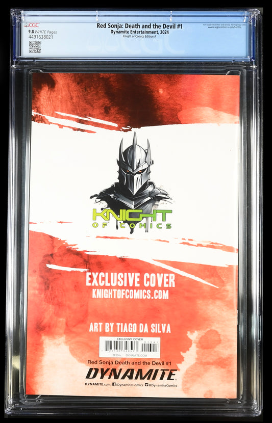 RED SONJA DEATH AND THE DEVIL #1 - TIAGO DA SILVA VIRGIN COVER A CGC 9.8