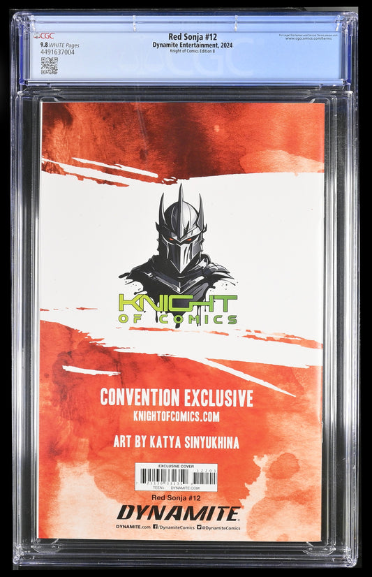 RED SONJA #12 - KATYA SINYUKHINA VIRGIN VARIANT COVER B SDCC 2024 CGC 9.8