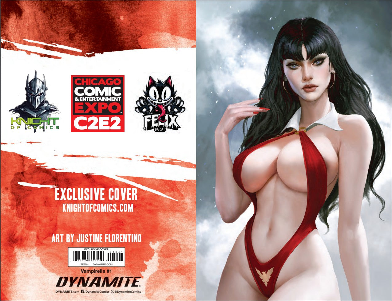 VAMPIRELLA #1 - JUSTINE FLORENTINO VIRGIN VARIANT C2E2 2025 EXCLUSIVE COVER A