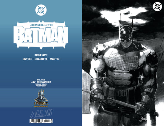 ABSOLUTE BATMAN #20 - JAVIER FERNANDEZ BLACK AND WHITE VIRGIN VARIANT LTD 1000 - Preorder