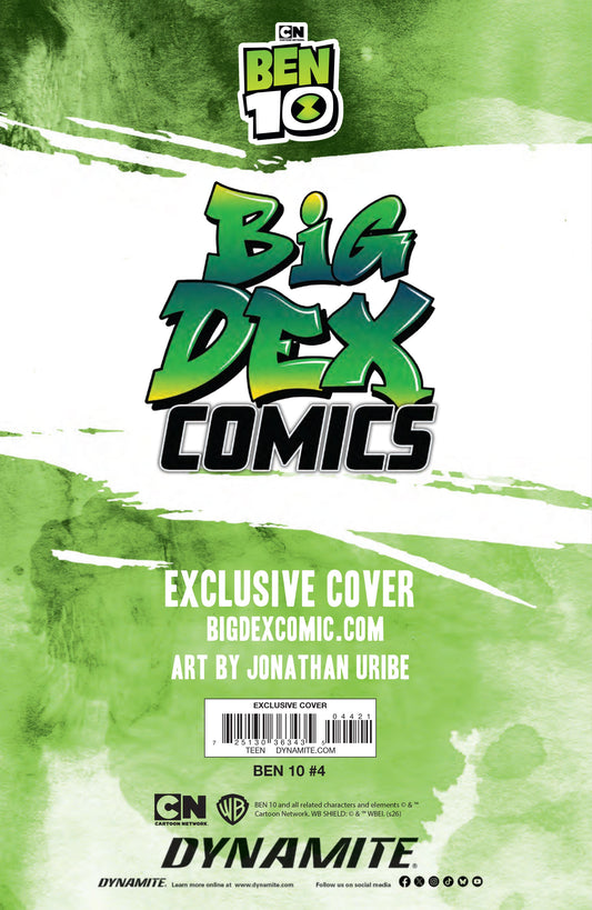 Ben 10 #4 JONATHAN URIBE Big Dex Comics Exclusive Variants Ldt 500!