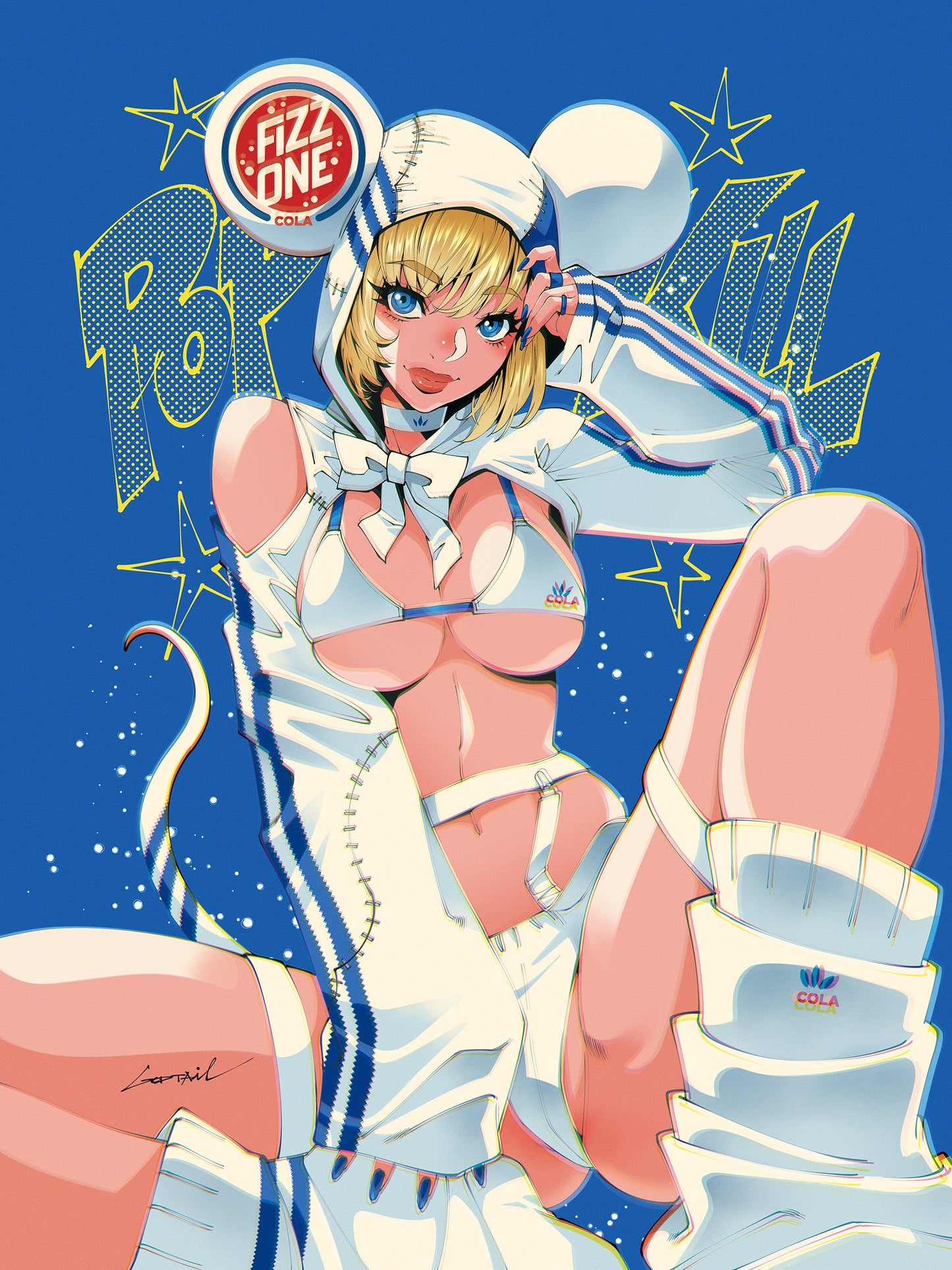 POP KILL #4 - GODTAIL BLUE VIRGIN VARIANT HEROESCON EXCLUSIVE