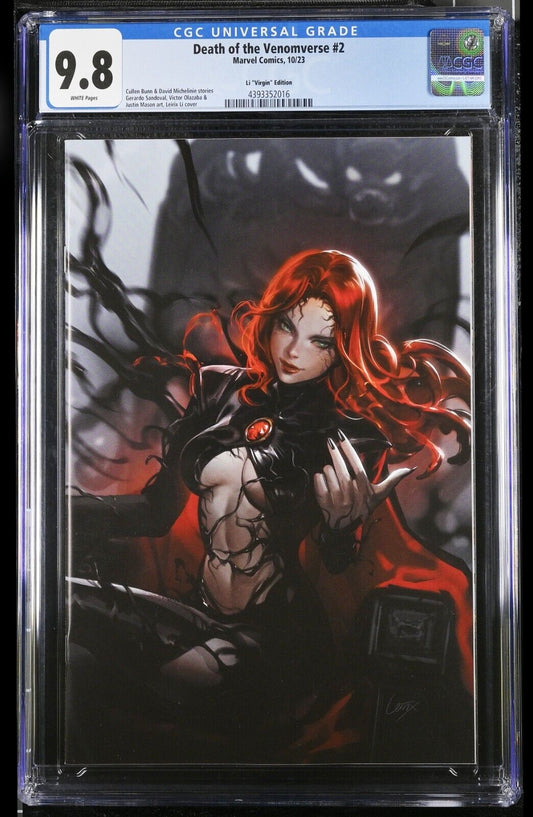 DEATH OF VENOMVERSE #2 - LEIRIX LI VIRGIN VARIANT EDITION MARVEL 2023 CGC 9.8