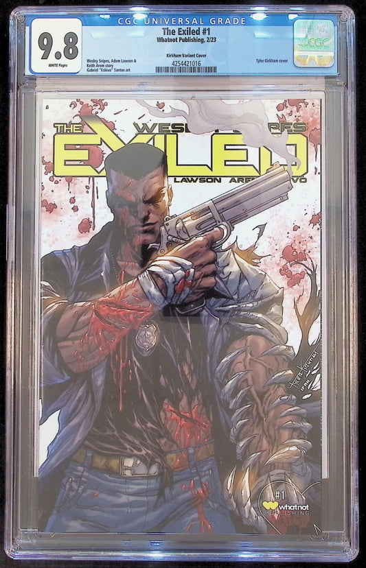THE EXILED #1 - TYLER KIRKHAM BATTLE DAMAGE TRADE VARIANT CGC 9.8