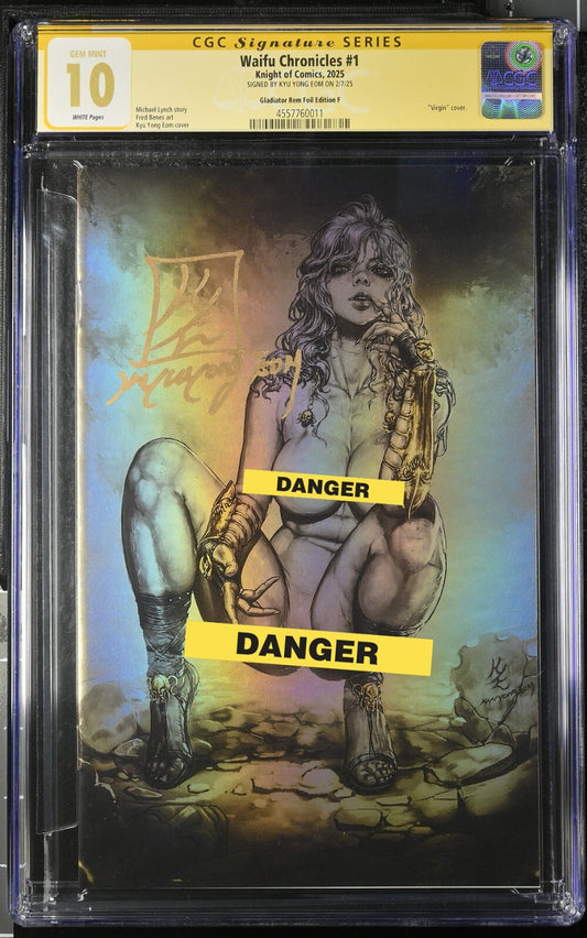 WAIFU CHRONICLES #1 KYUYONG EOM GLADIATOR FOIL EDITION F SIGNED CGC 10