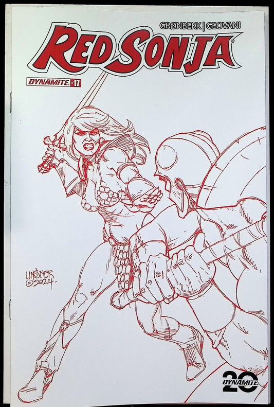 RED SONJA #17 - LINSNER LINE ART VARIANT EXCLUSIVE INCENTIVE 1:10 RATIO NM+