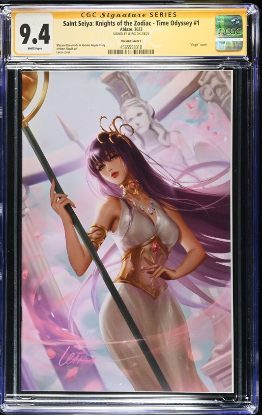SAINT SEIYA KNIGHT OF THE ZODIAC #1 LEIRIX LI VIRGIN VARIANT SIGNED CGC 9.4