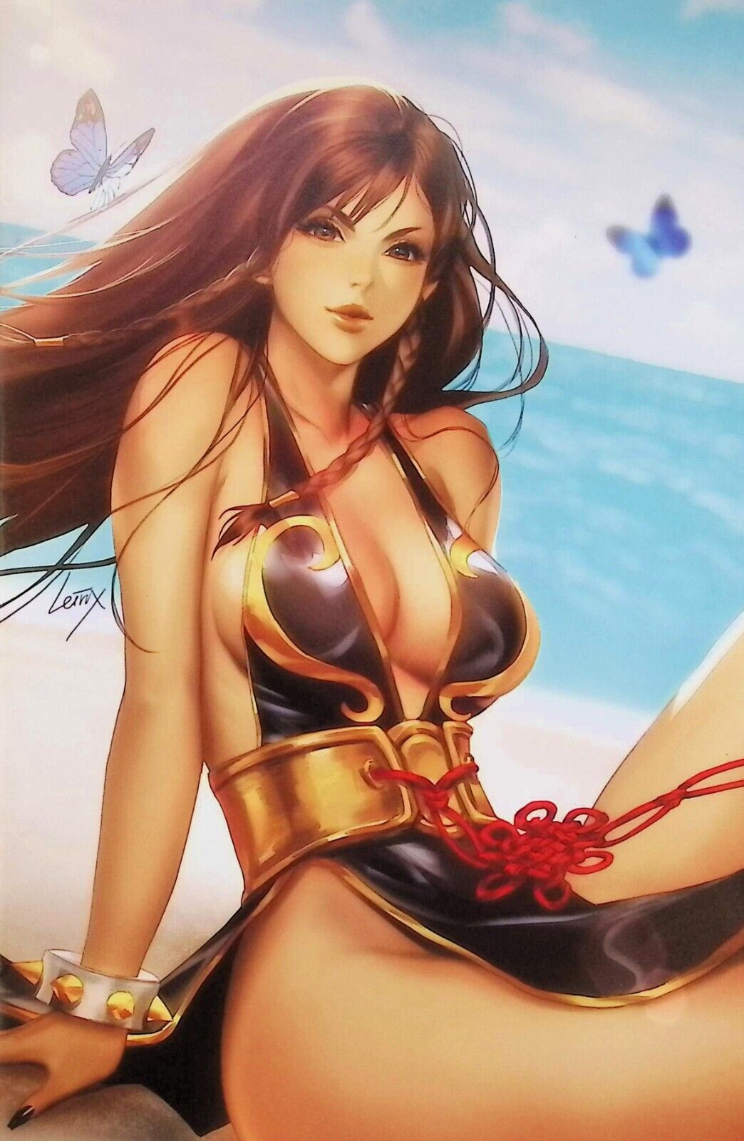 STREET FIGHTER MASTERS: CHUN-LI #1 - LEIRIX BLACK PUREart VIRGIN VARIANT NM+