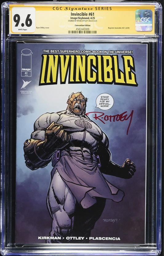 INVINCIBLE #61 - RYAN OTTLEY TRADE VARIANT C2E2 EXCLUSIVE  SIGNED CGC 9.6