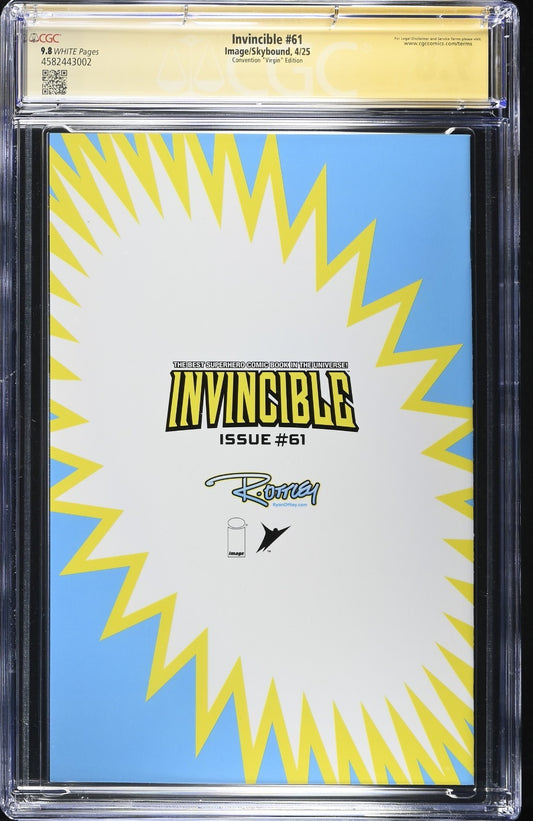 INVINCIBLE #61 - RYAN OTTLEY VIRGIN VARIANT C2E2 EXCLUSIVE  SIGNED CGC 9.8