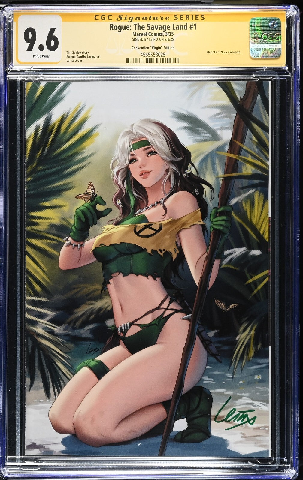 ROGUE THE SAVAGE LAND #1 - LEIRIX LI VIRGIN VARIANT MEGACON 2025 SIGNED CGC 9.6