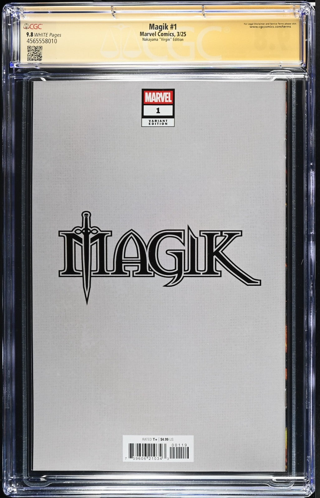 MAGIK #1 - DAVID NAKAYAMA VIRGIN VARIANT RATIO 1:200 SIGNED CGC 9.8
