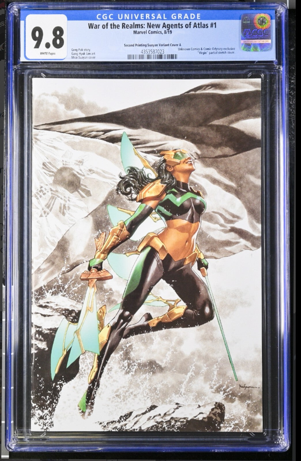WAR OF THE REALMS NEW AGENTS OF ATLAS #1 - MICO SUAYAN VIRGIN 🔑KEY CGC 9.8